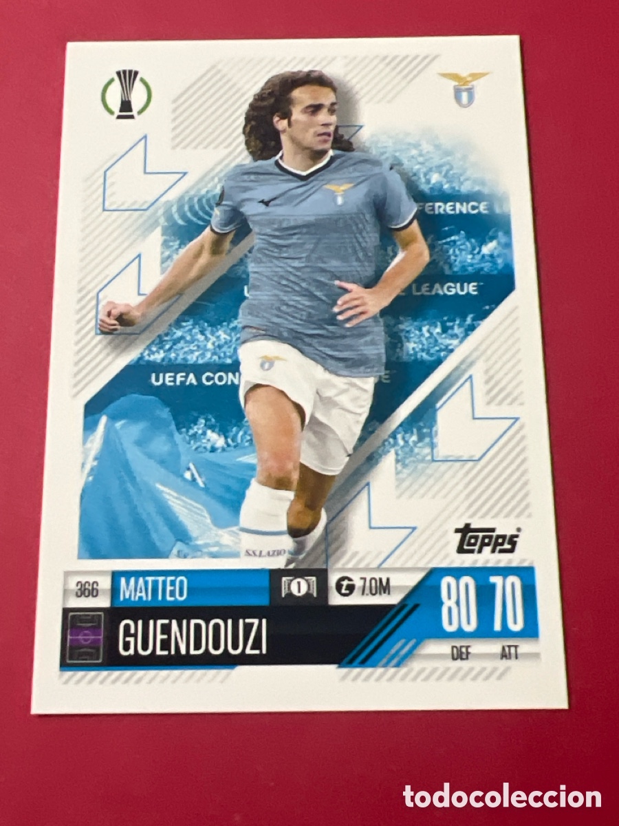 Football Stickers: C5966. 366 GUENDOUZI LAZIO TOPPS MATCH ATTAX 2024 2025 24 25 CROMOS CARDS PANINI MEGACRACKS