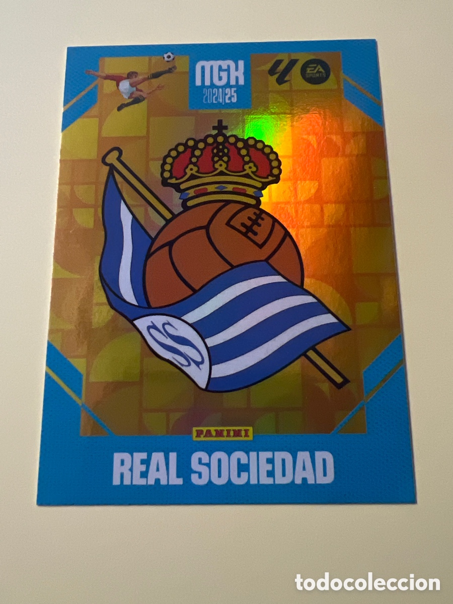 Football Stickers: C9801. 289 ESCUDO REAL SOCIEDAD FICHAS ALBUM MEGACRACKS 2024 2025 MGK 24 25