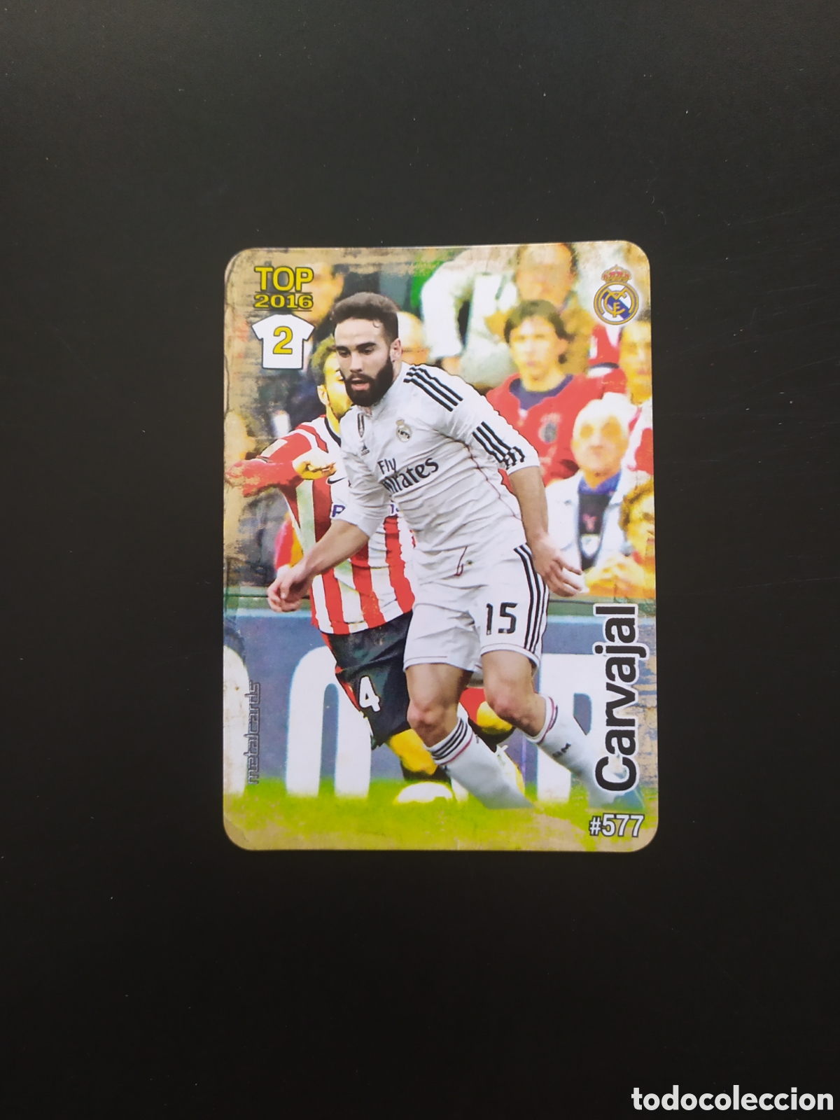 Figurine di Calcio: Mundicromo fichas Liga 2015 2016 15 16 Carvajal mate n&deg; 577 Real Madrid