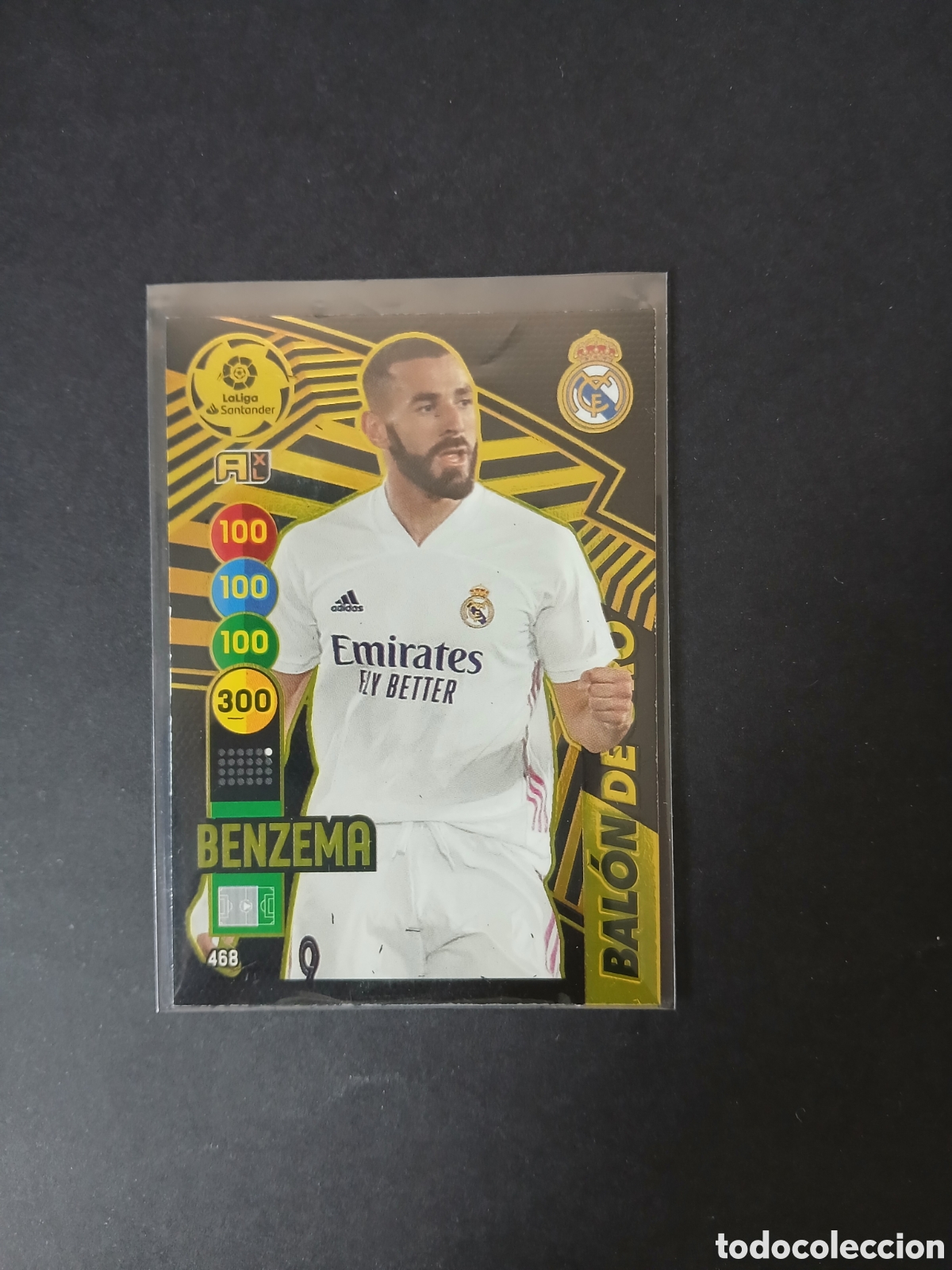 Cromos de F&uacute;tbol: BENZEMA REAL MADRID 468 BALON DE ORO ADRENALYN XL LIGA 2020/21 20 21 PANINI