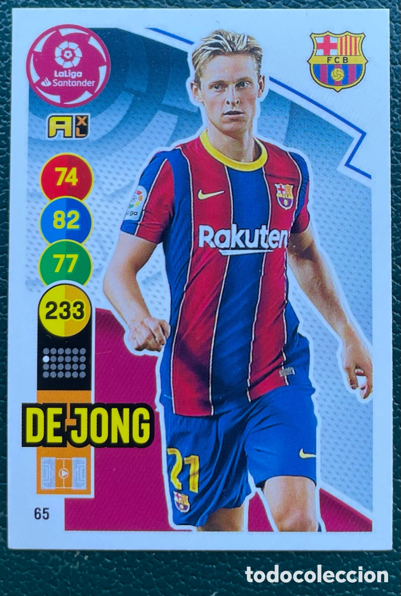 Football Stickers: 65 DE JONG FC BARCELONA FICHAS ALBUM ADRENALYN XL 2020 2021 20 21 PANINI