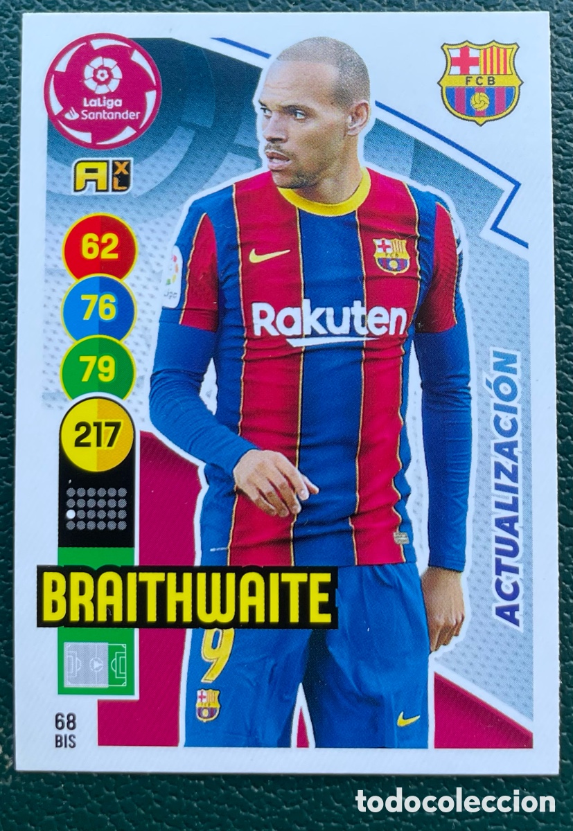 Football Stickers: 68 BIS BRAITHWAITE FC BARCELONA ACTUALIZACION FICHAS ALBUM ADRENALYN XL 2020 2021 20 21 PANINI