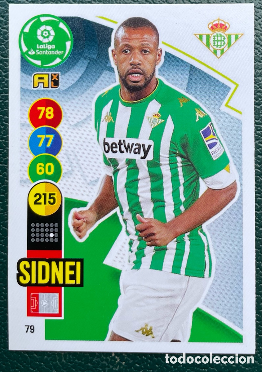 Football Stickers: 79 SIDNEI REAL BETIS FICHAS ALBUM ADRENALYN XL 2020 2021 20 21 PANINI