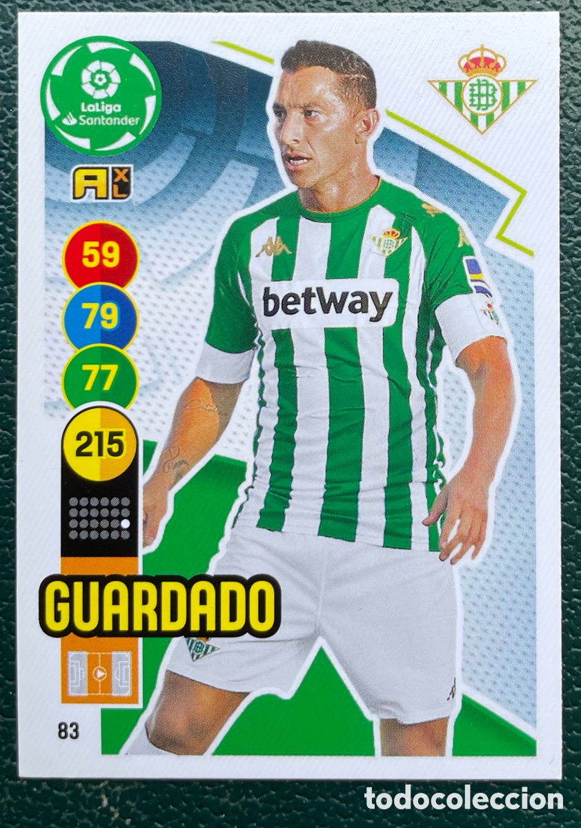 Football Stickers: 83 GUARDADO REAL BETIS FICHAS ALBUM ADRENALYN XL 2020 2021 20 21 PANINI