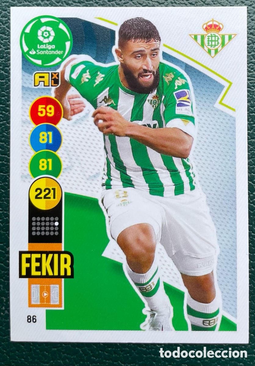 Cromos de Futebol: 86 FEKIR REAL BETIS FICHAS ALBUM ADRENALYN XL 2020 2021 20 21 PANINI