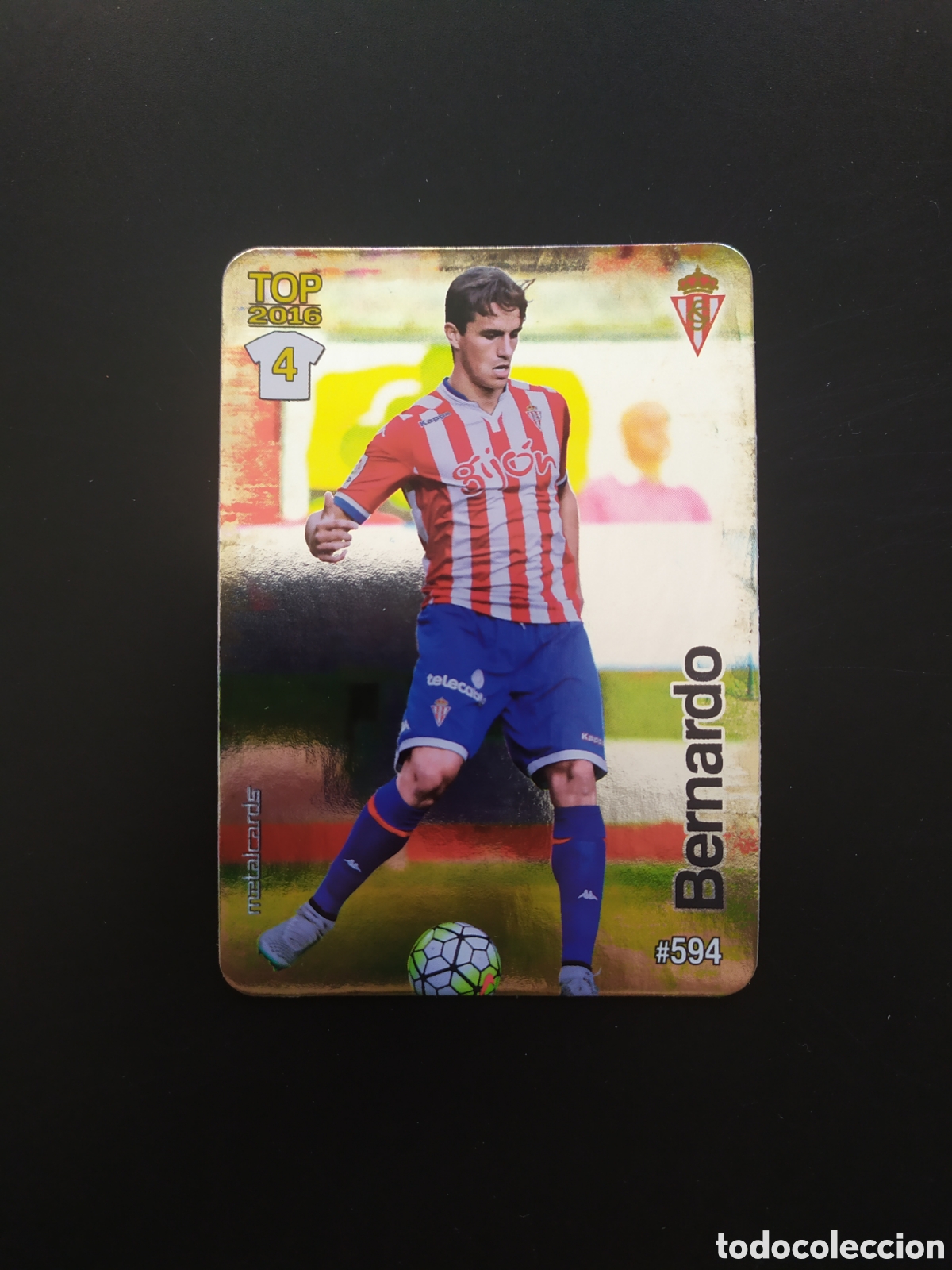Cartes &agrave; collectionner de Football: Mundicromo fichas Liga 2015 2016 15 16 Bernardo brillo liso n&deg; 594 Sporting Gij&oacute;n