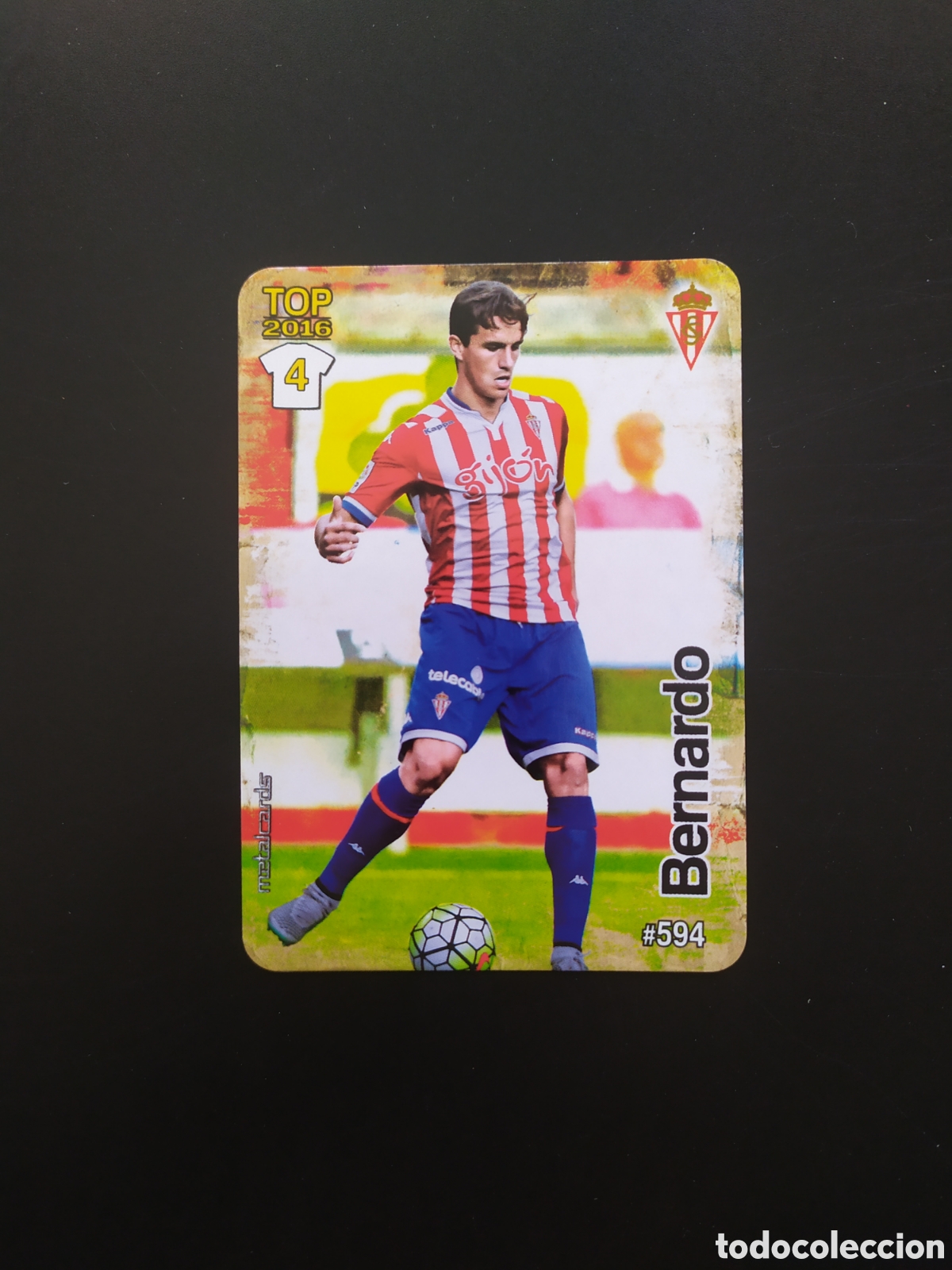 Cromos de Futebol: Mundicromo fichas Liga 2015 2016 15 16 Bernardo mate n&deg; 594 Sporting Gij&oacute;n