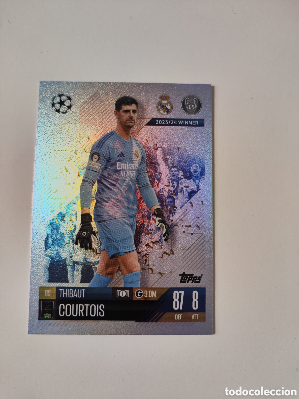 Cromos de F&uacute;tbol: Match attax 24 25 Champions League UCL 119 Real Madrid Courtois