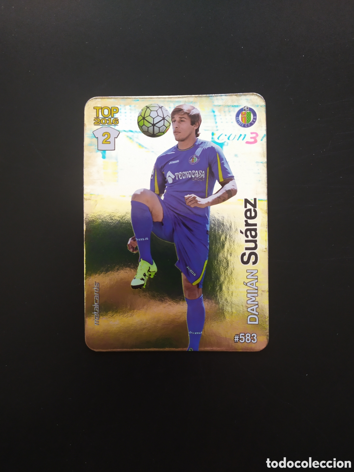 Figurine di Calcio: Mundicromo fichas Liga 2015 2016 15 16 Damian Su&aacute;rez brillo liso n&deg; 583 Getafe