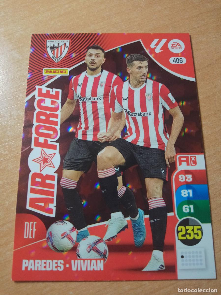 Cromos de F&uacute;tbol: 406 PAREDES Y VIVIAN AIR FORCE DEL ATHLETIC DE BILBAO 2024 2025 ADRENALYN XL 24 25 PANINI NUEVO