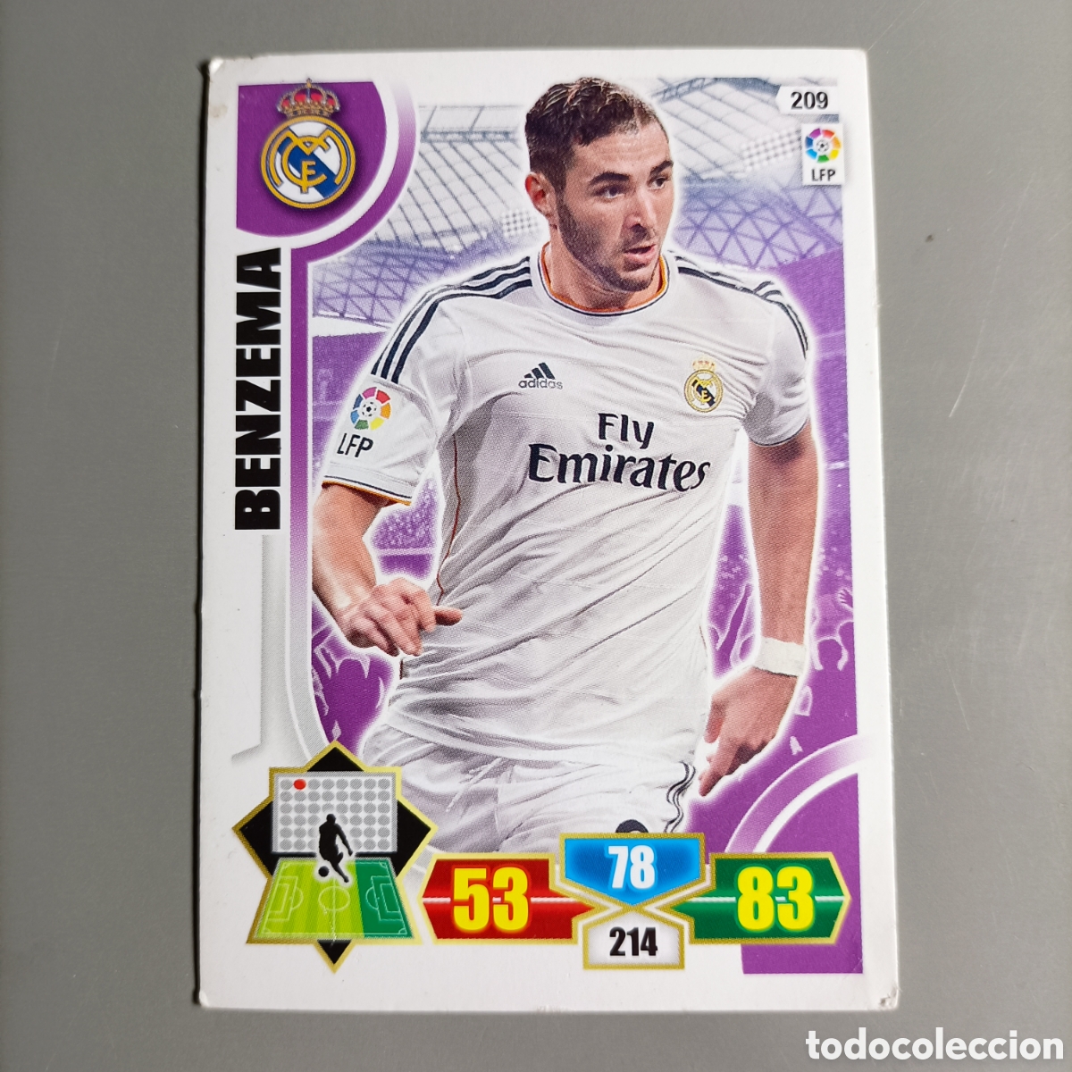Cromos de F&uacute;tbol: ADRENALYN. LIGA 2013-2014 (REAL MADRID) №209 BENZEMA