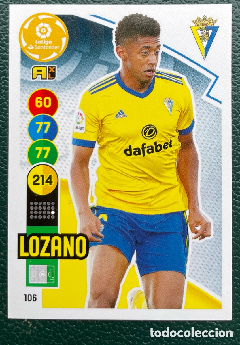 Football Stickers: 106 LOZANO CADIZ CF FICHAS ALBUM ADRENALYN XL 2020 2021 20 21 PANINI