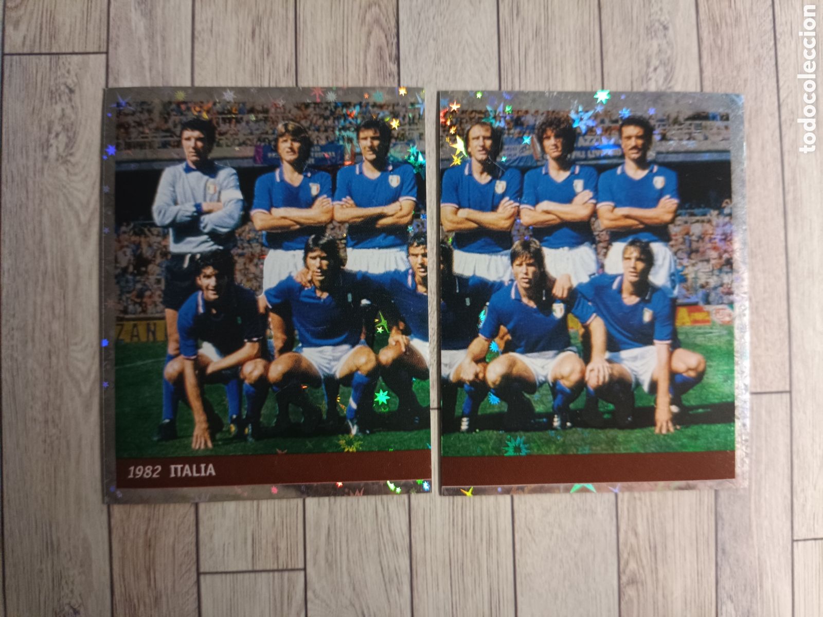 Cromos de f&uacute;tbol: 8 - 9 ITALIA 1982 ALINEACION DS MUNDIAL WORLD CUP FRANCE 98 FRANCIA 1998