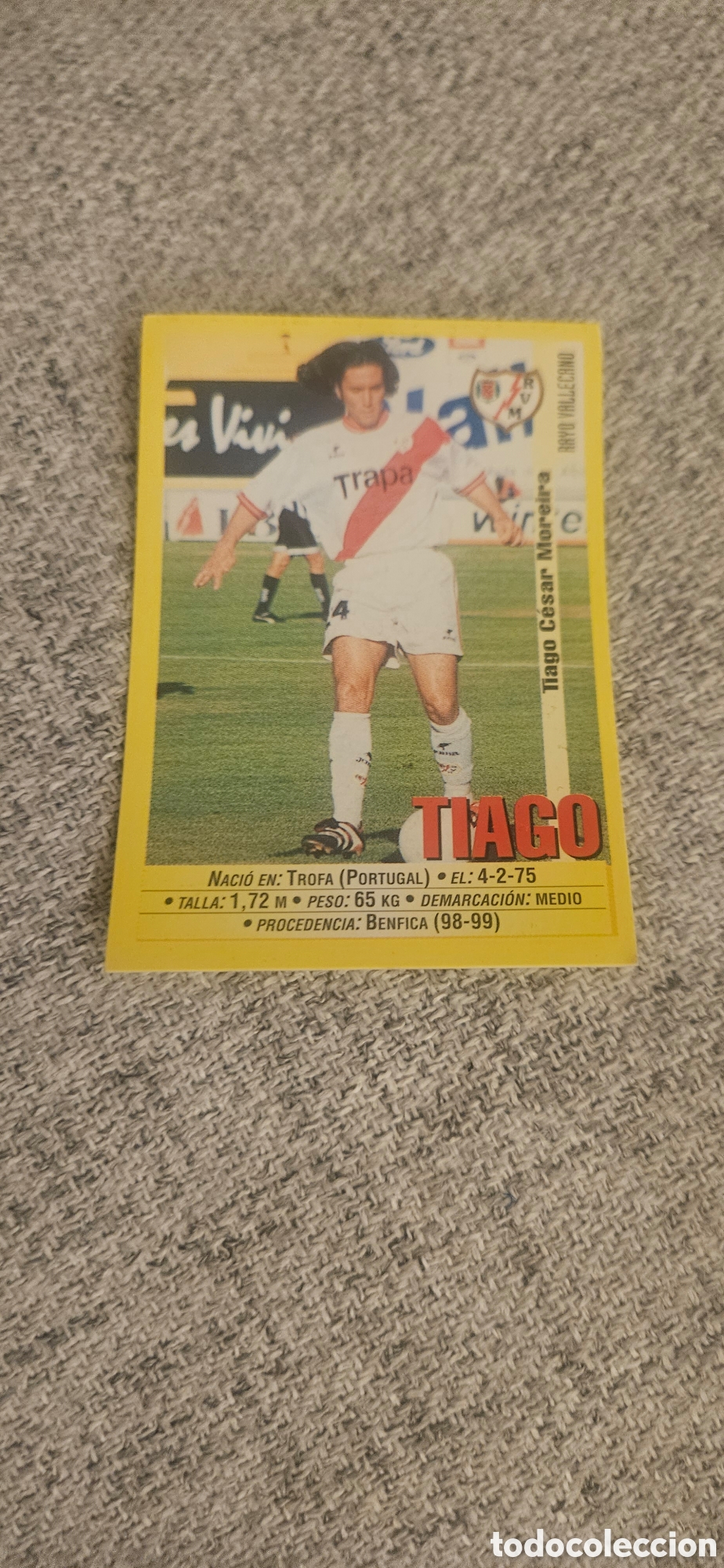 Figurine di Calcio: Tiago 351 rayo vallecano panini 1999 2000 99 00 sin pegar