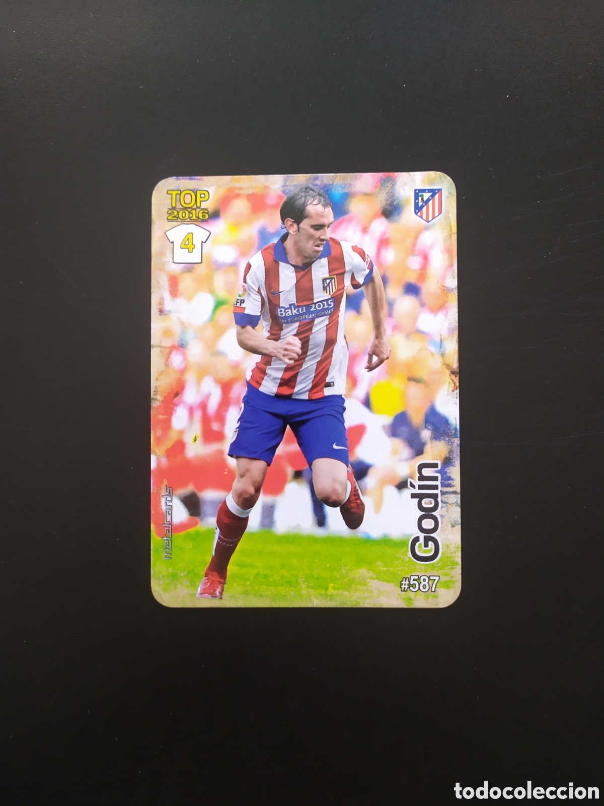 Football Stickers: Mundicromo fichas Liga 2015 2016 15 16 God&iacute;n mate n&deg; 587 Atl&eacute;tico Madrid