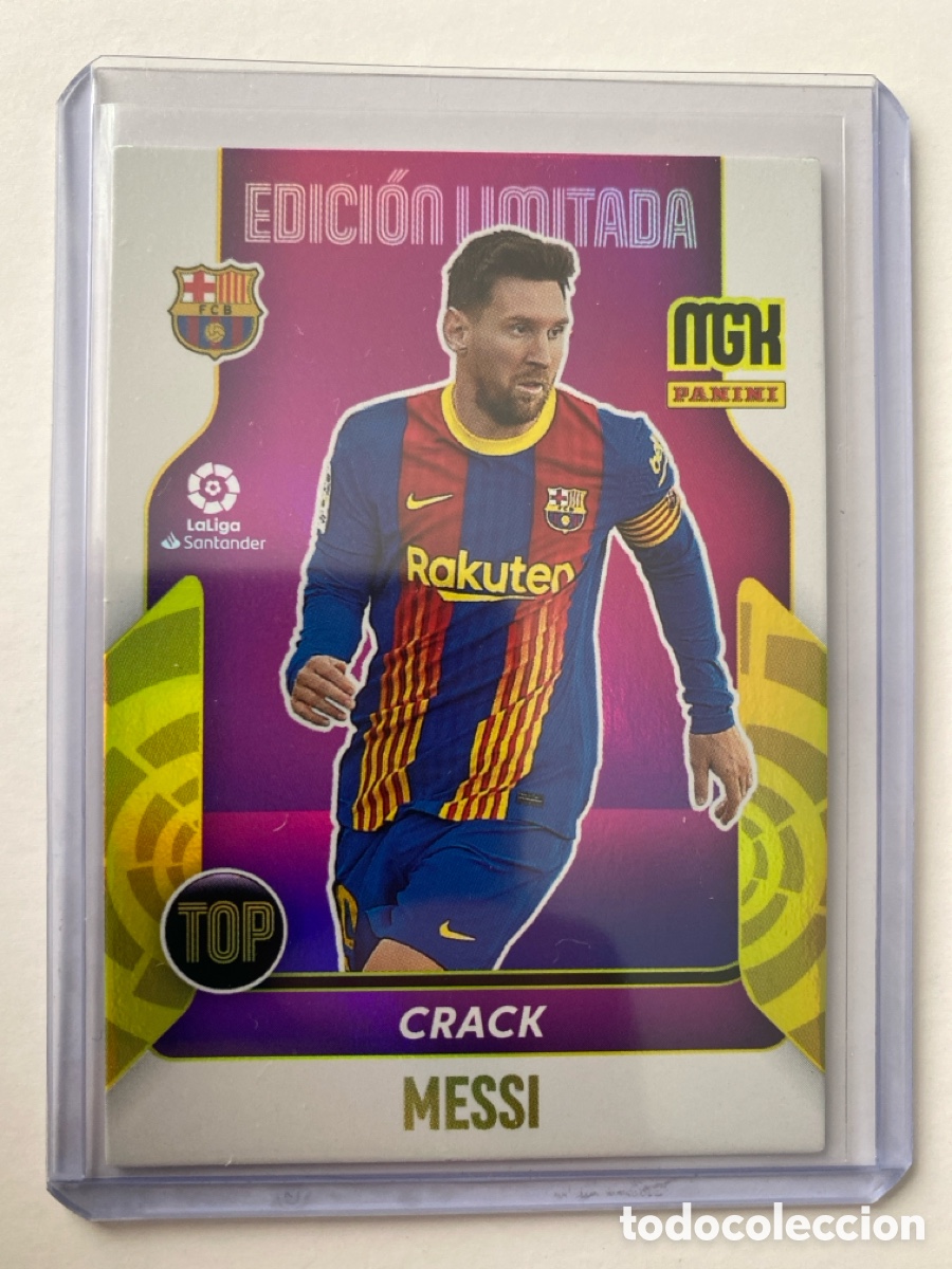 Cromos de Futebol: MESSI Edici&oacute;n Limitada TOP crack FC Barcelona MEGACRACKS LIGA 2022 2021 PANINI 22 21