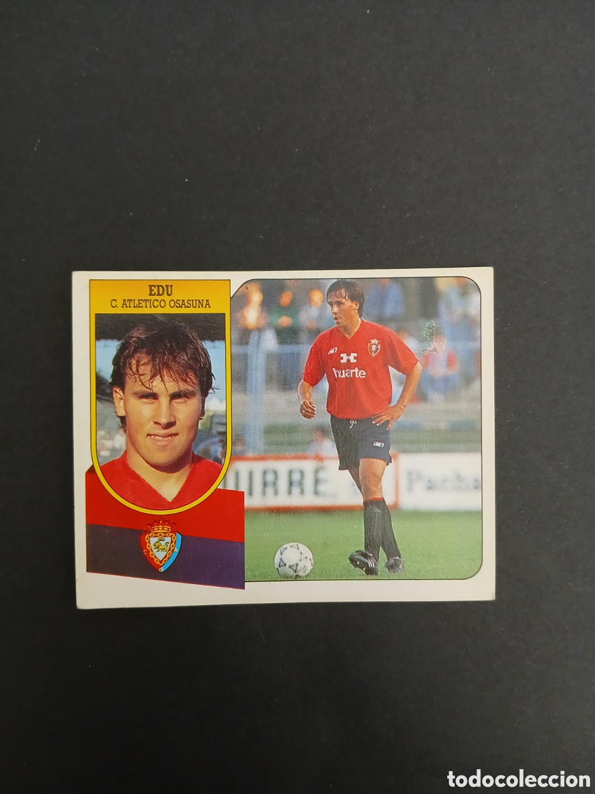 Fu&szlig;ball-Sticker: EDU OSASUNA FICHAJE 9 CART&Oacute;N LIGA ESTE 1991/92 91 92 NUNCA PEGADO SIN PEGAR