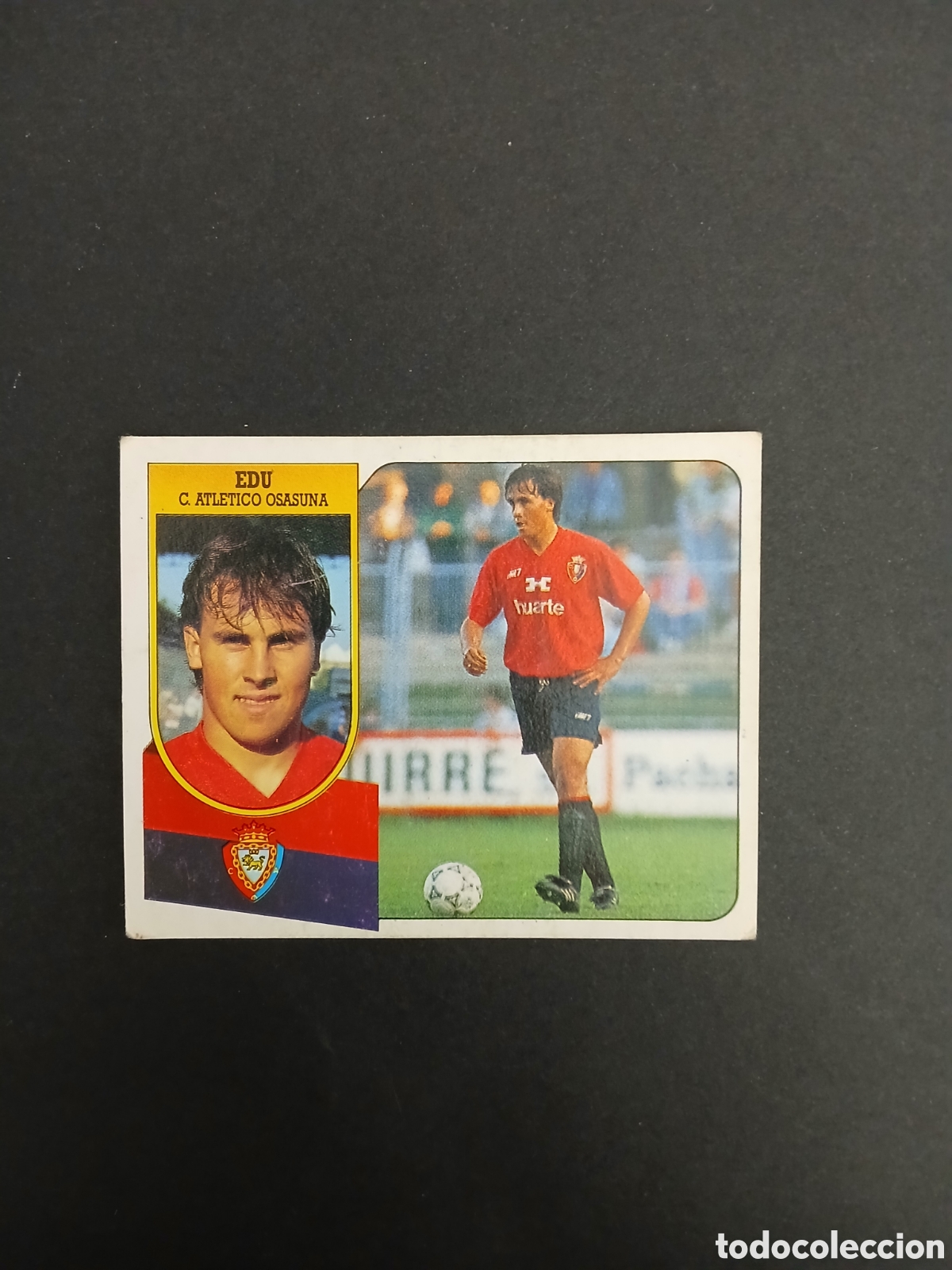 Fu&szlig;ball-Sticker: EDU OSASUNA FICHAJE 9 CART&Oacute;N LIGA ESTE 1991/92 91 92 NUNCA PEGADO SIN PEGAR