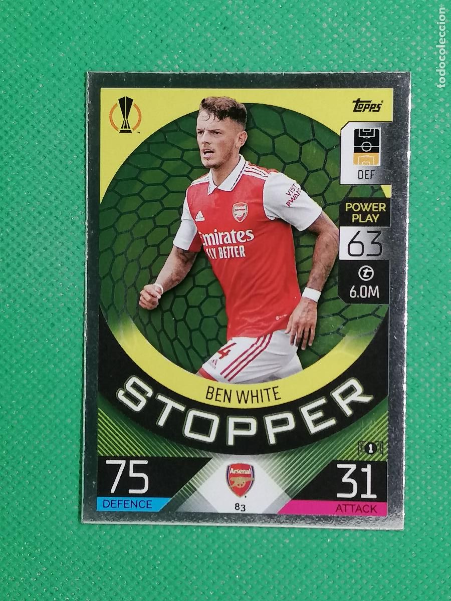 Cromos de F&uacute;tbol: 83 BEN WHITE STOPPER ARSENAL ⚽ TOPPS MATCH ATTAX 2022 2023 22 23 ⚽