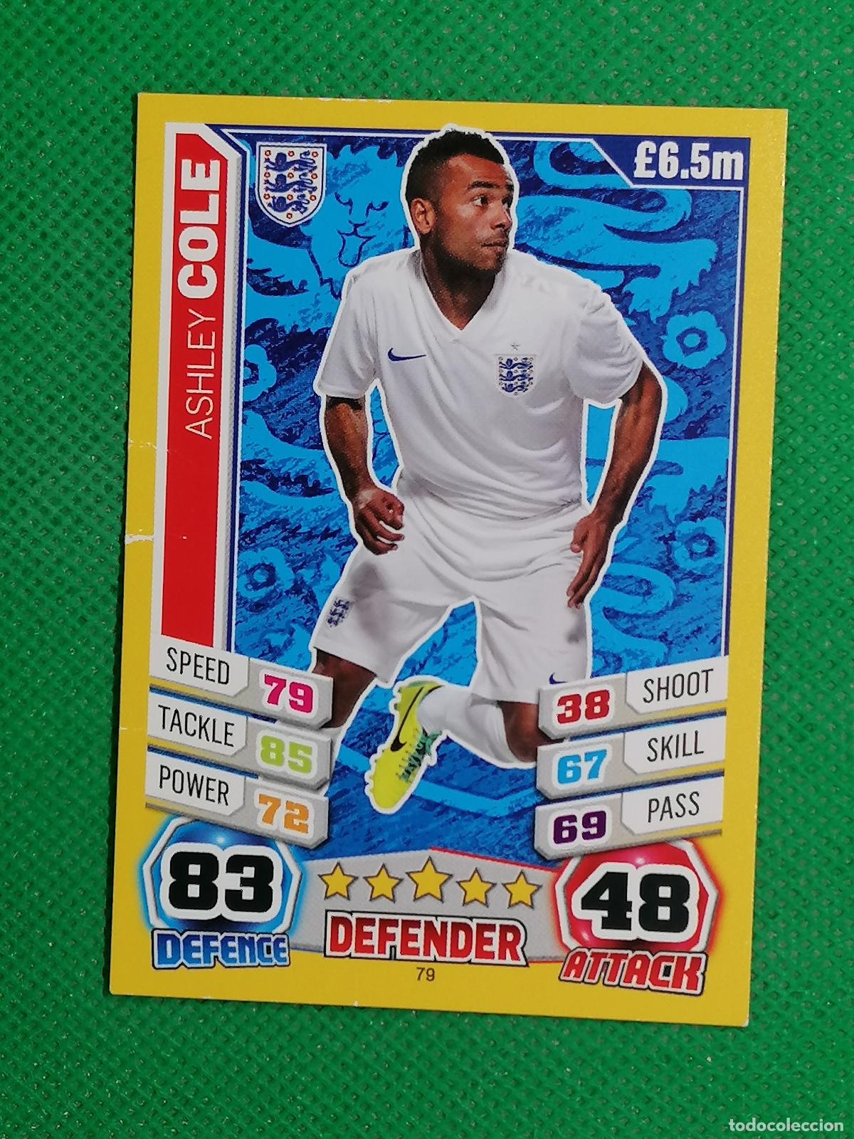 Cromos de F&uacute;tbol: 79 ASHLEY COLE INGLATERRA ⚽ TOPPS MATCH ATTAX MUNDIAL WORLD CUP BRASIL 14 2014 ⚽