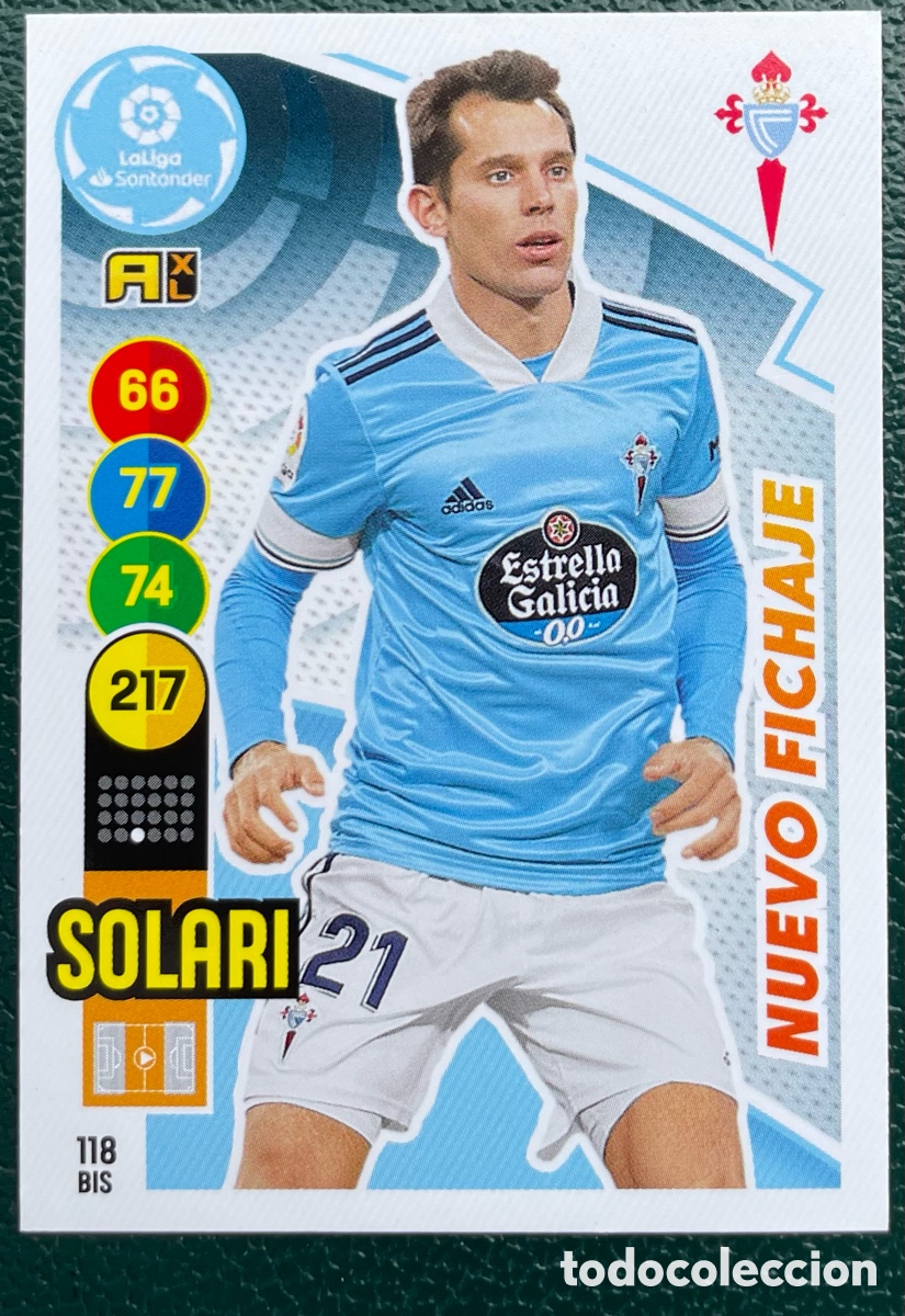 Figurine di Calcio: 118 BIS SOLARI CELTA DE VIGO NUEVO FICHAJE FICHAS ALBUM ADRENALYN XL 2020 2021 20 21 PANINI