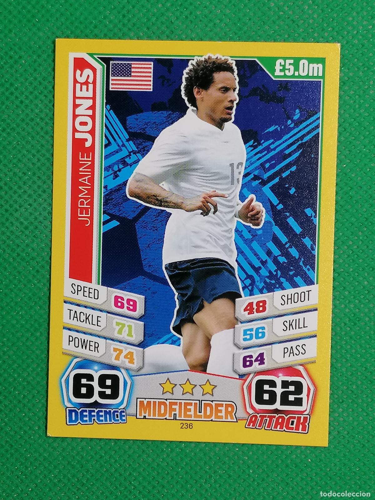 Fu&szlig;ball-Sticker: 236 JERMAINE JONES USA ⚽ TOPPS MATCH ATTAX MUNDIAL WORLD CUP BRASIL 14 2014 ⚽