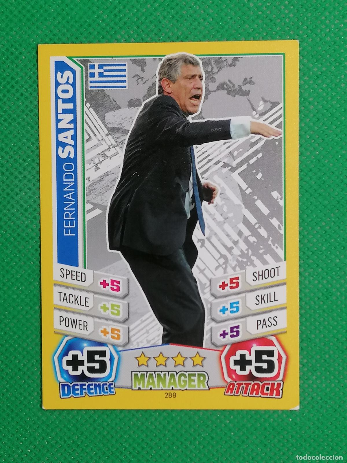 Cromos de F&uacute;tbol: 289 FERNANDO SANTOS MANAGER ⚽ TOPPS MATCH ATTAX MUNDIAL WORLD CUP BRASIL 14 2014 ⚽