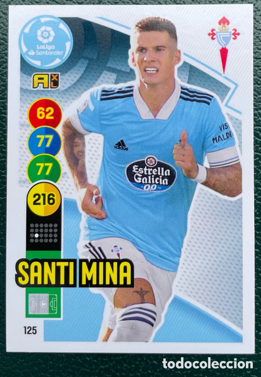 Cromos de Futebol: 125 SANTI MINA CELTA DE VIGO FICHAS ALBUM ADRENALYN XL 2020 2021 20 21 PANINI