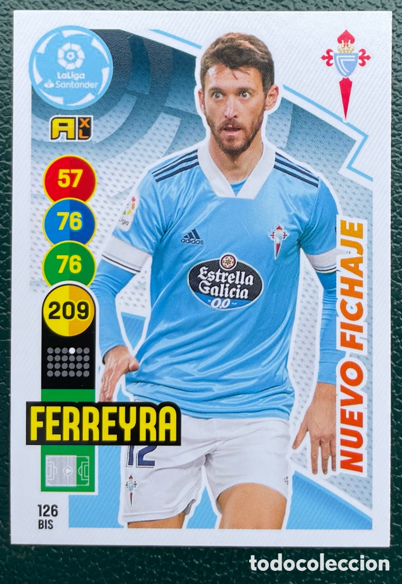 Figurine di Calcio: 126 BIS FERREYRA CELTA DE VIGO NUEVO FICHAJE FICHAS ALBUM ADRENALYN XL 2020 2021 20 21 PANINI
