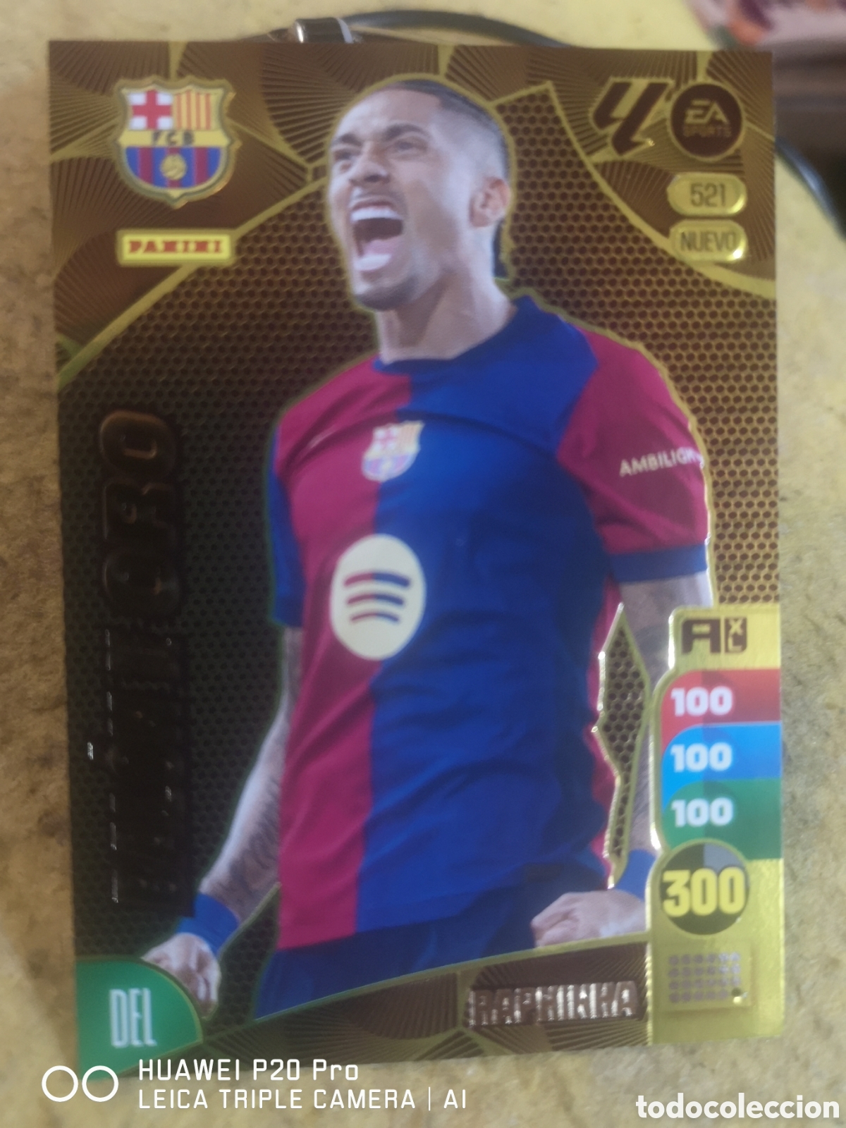 Cromos de f&uacute;tbol: ADRENALYN 2024 2025 NUEVO BALON DE ORO RAPHINHA 521 - BARCELONA