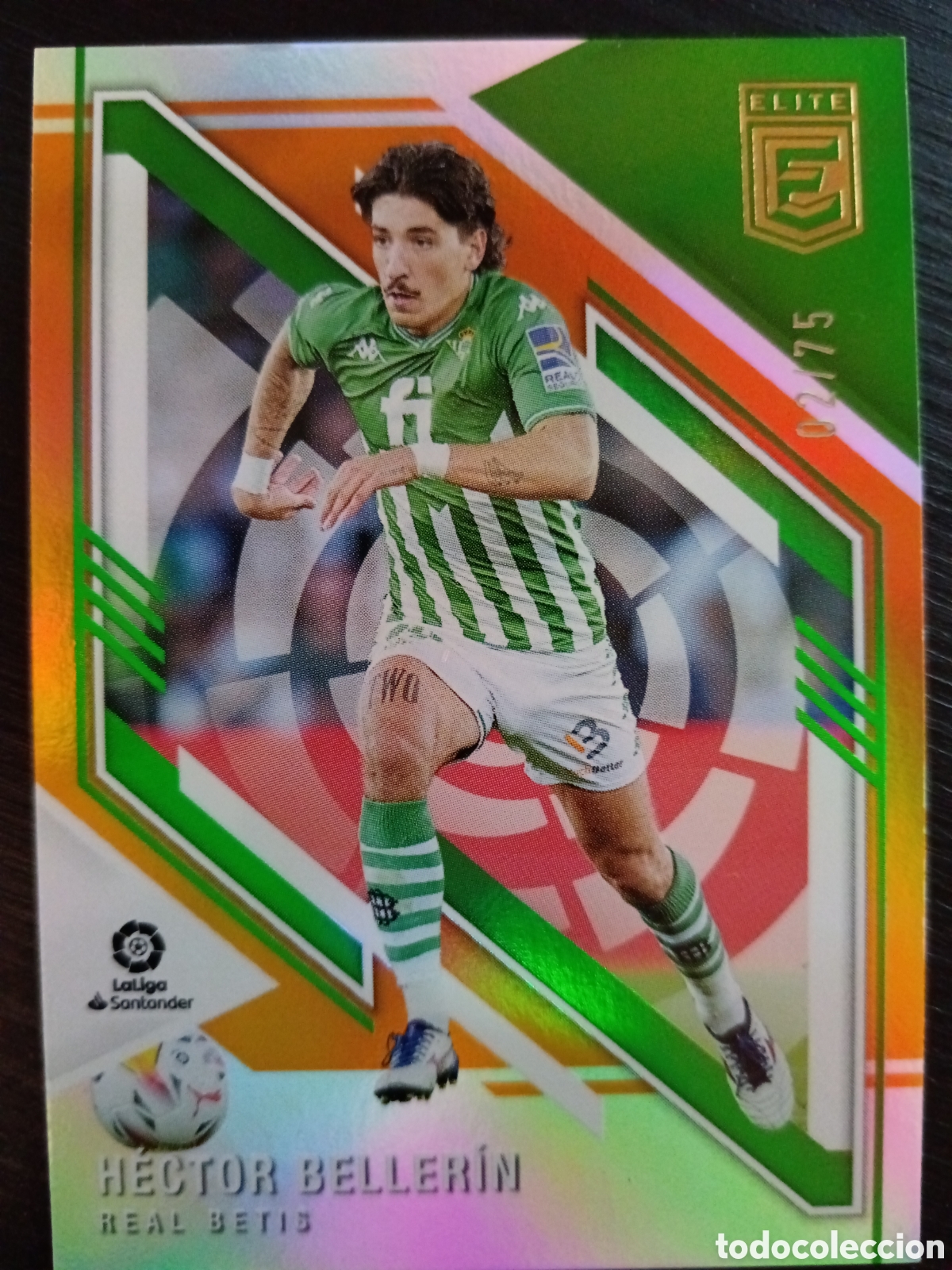 Cromos de f&uacute;tbol: H&eacute;ctor Beller&iacute;n Betis Orange /75 Donruss Elite 21-22 #124