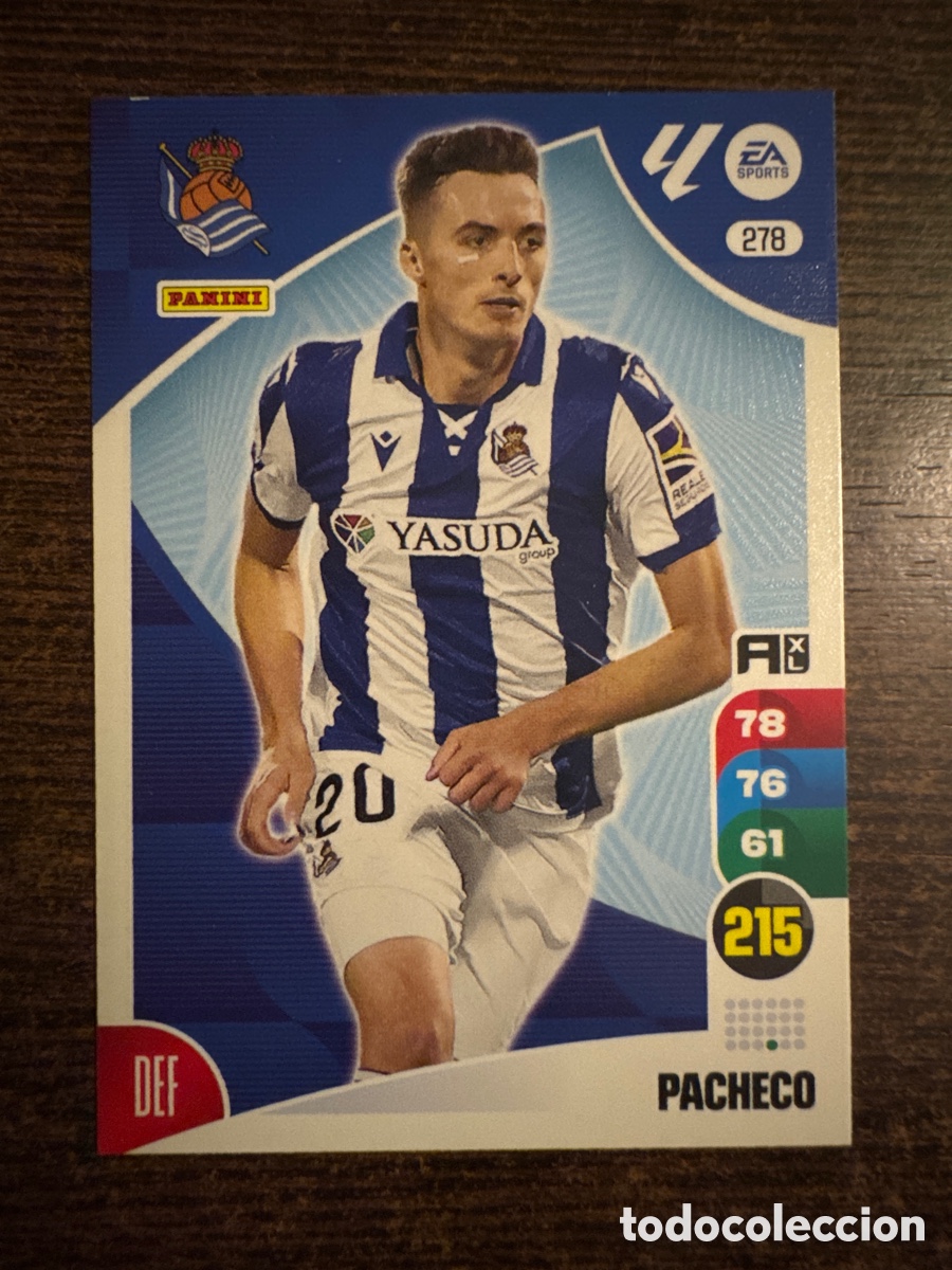Cromos de f&uacute;tbol: # 278 Pacheco Real Sociedad Adrenalyn XL 24 25 2024 2025