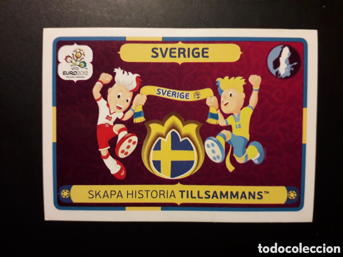 Football Stickers: MASCOTA Y BANDERA N&deg; 43 SUECIA EURO 2012 POLONIA UCRANIA SIN PEGAR PEDIDO M&Iacute;NIMO 3&euro;