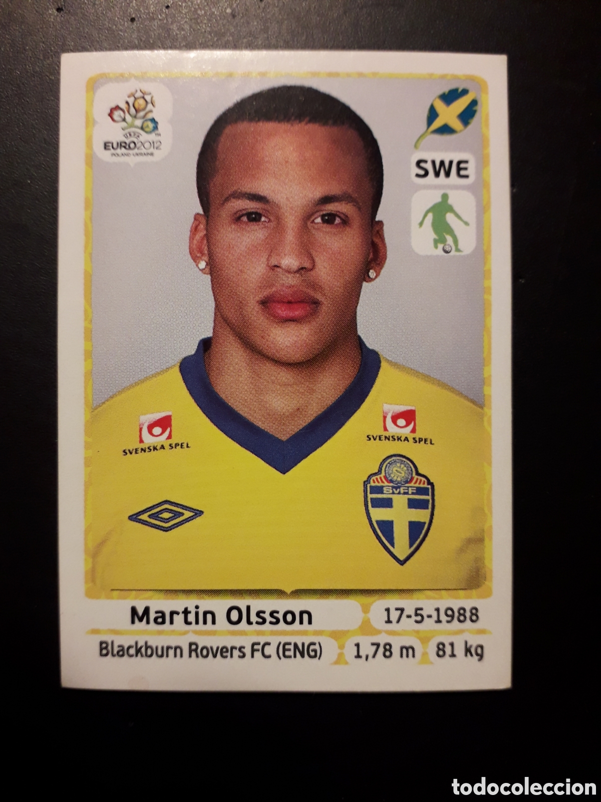 Football Stickers: MARTIN OLSSON N&deg; 438 SUECIA EURO 2012 POLONIA UCRANIA SIN PEGAR PEDIDO M&Iacute;NIMO 3&euro;