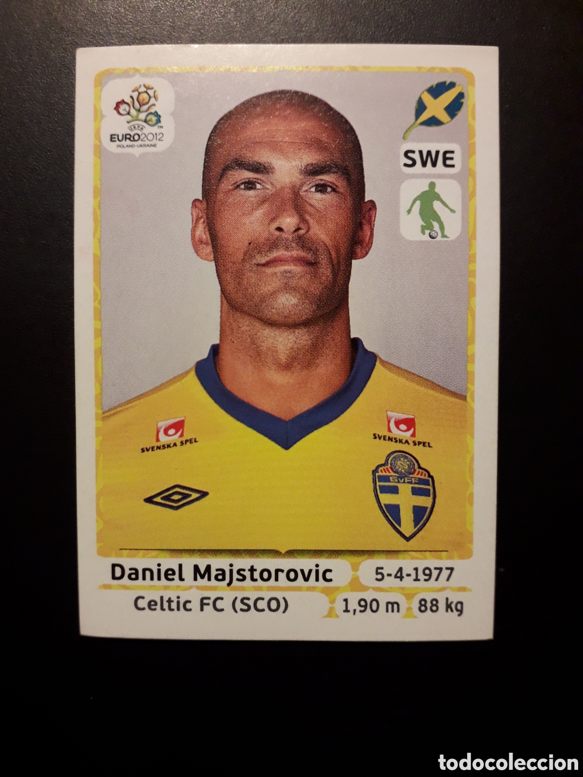 Football Stickers: DANIEL MAJSTOROVIC N&deg; 435 SUECIA EURO 2012 POLONIA UCRANIA SIN PEGAR PEDIDO M&Iacute;NIMO 3&euro;