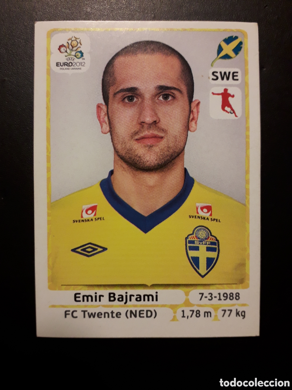 Football Stickers: EMIR BAJRAMI N&deg; 447 SUECIA EURO 2012 POLONIA UCRANIA SIN PEGAR PEDIDO M&Iacute;NIMO 3&euro;.