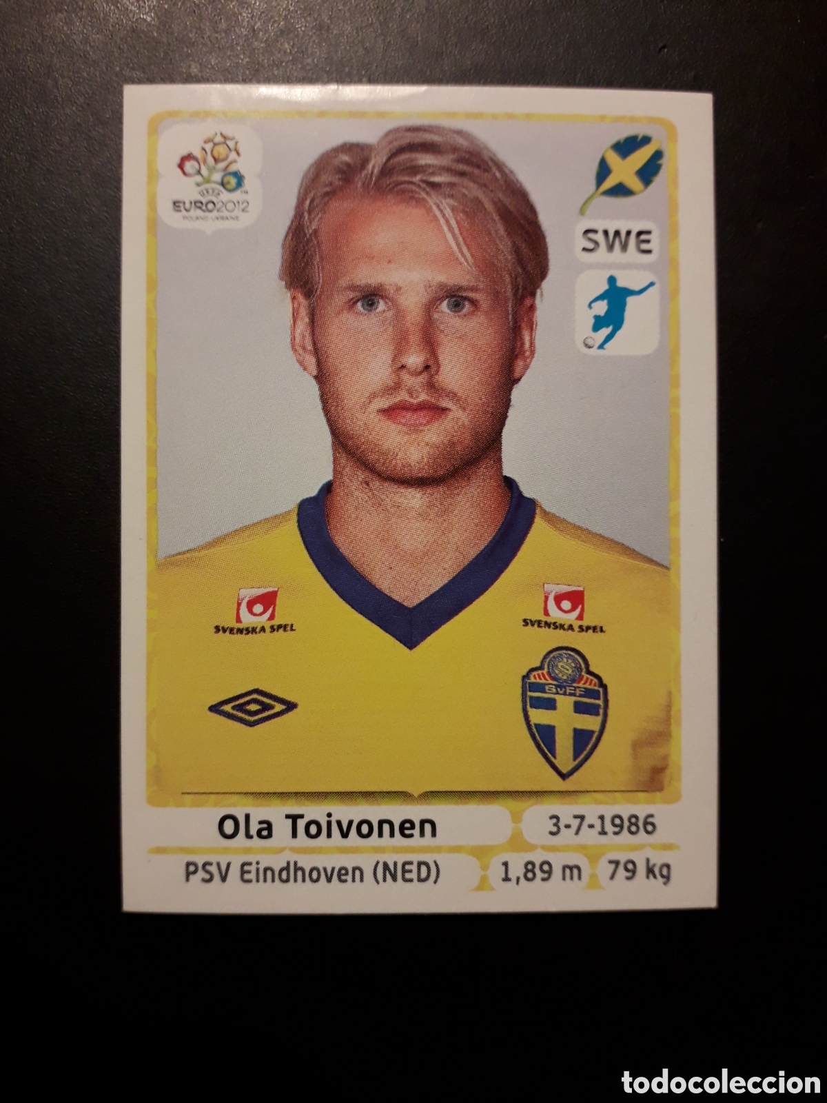 Football Stickers: OLA TOIVONEN N&deg; 449 SUECIA EURO 2012 POLONIA UCRANIA SIN PEGAR PEDIDO M&Iacute;NIMO 3&euro;
