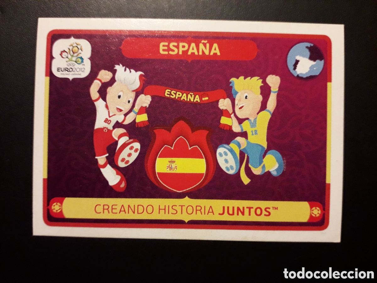 Football Stickers: MASCOTA Y BANDERA N&deg; 38 ESPA&Ntilde;A EURO 2012 POLONIA UCRANIA SIN PEGAR PEDIDO M&Iacute;NIMO 3&euro;