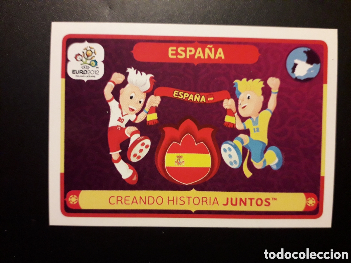 Football Stickers: MASCOTA Y BANDERA N&deg; 38 ESPA&Ntilde;A EURO 2012 POLONIA UCRANIA SIN PEGAR PEDIDO M&Iacute;NIMO 3&euro;