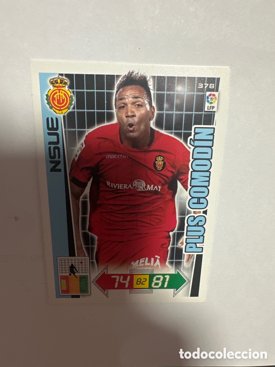 Football Stickers: NSUE 378 MALLORCA PLUS COMOD&Iacute;N ADRENALYN LA LIGA 2012 2013 12 13