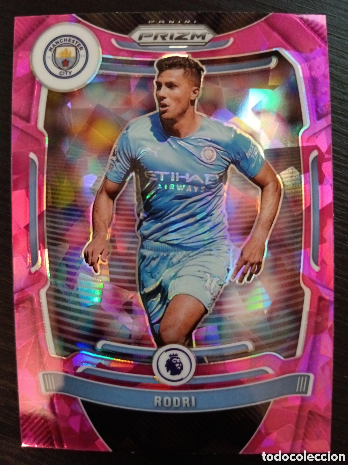 Cromos de f&uacute;tbol: Rodri Manchester City Pink Ice Prizm Premier League 21-22 #7