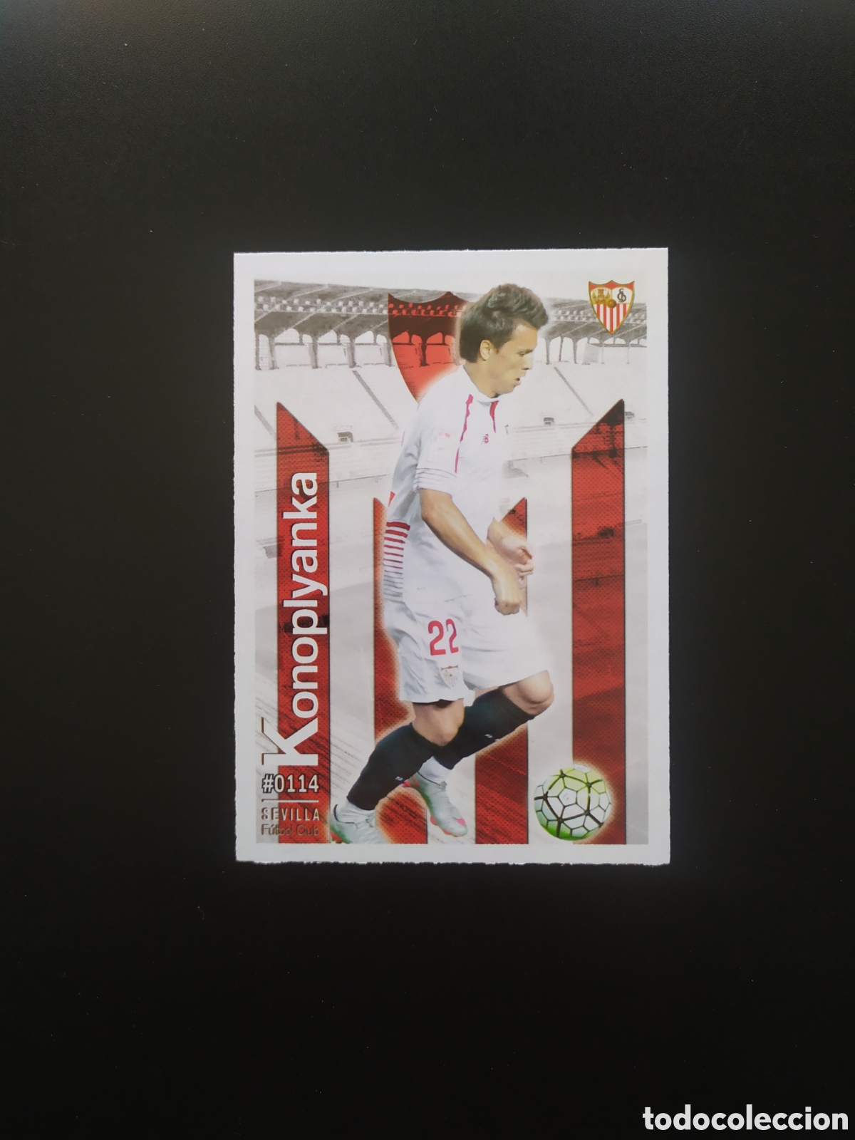 Cromos de f&uacute;tbol: Mundicromo fichas Liga 2015 2016 15 16 Konoplyanka n&deg; 114 Sevilla