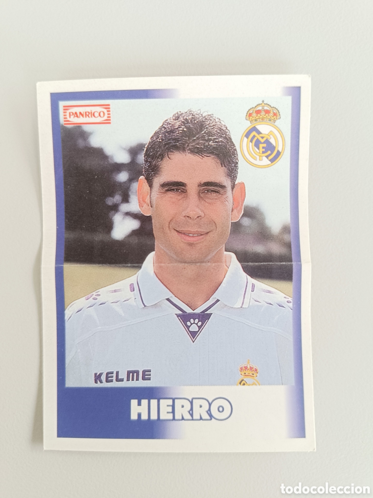 Cromos de F&uacute;tbol: Hierro. Panrico. Real Madrid