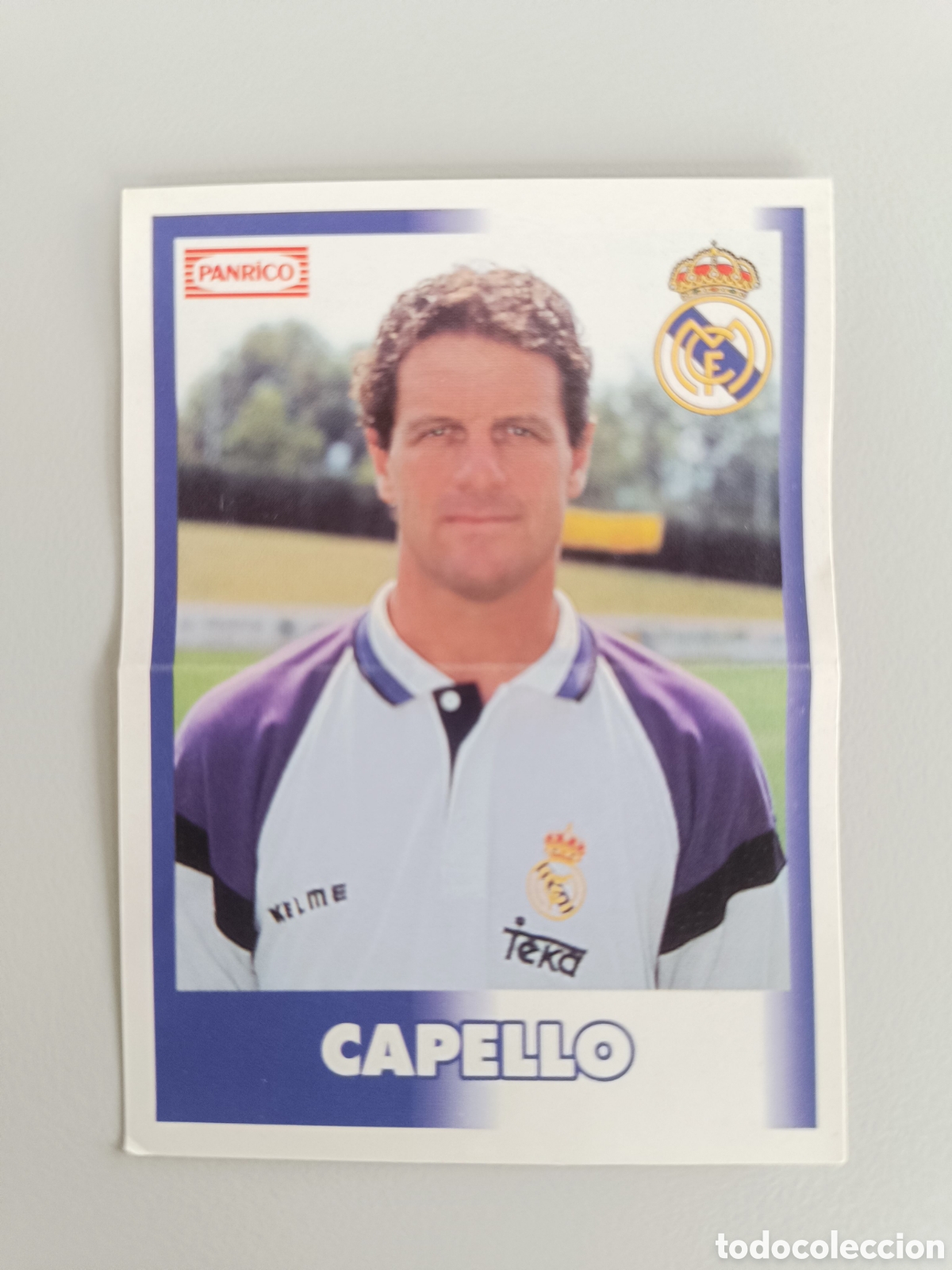 Cromos de F&uacute;tbol: Capello. Panrico. Real Madrid. Entrenador