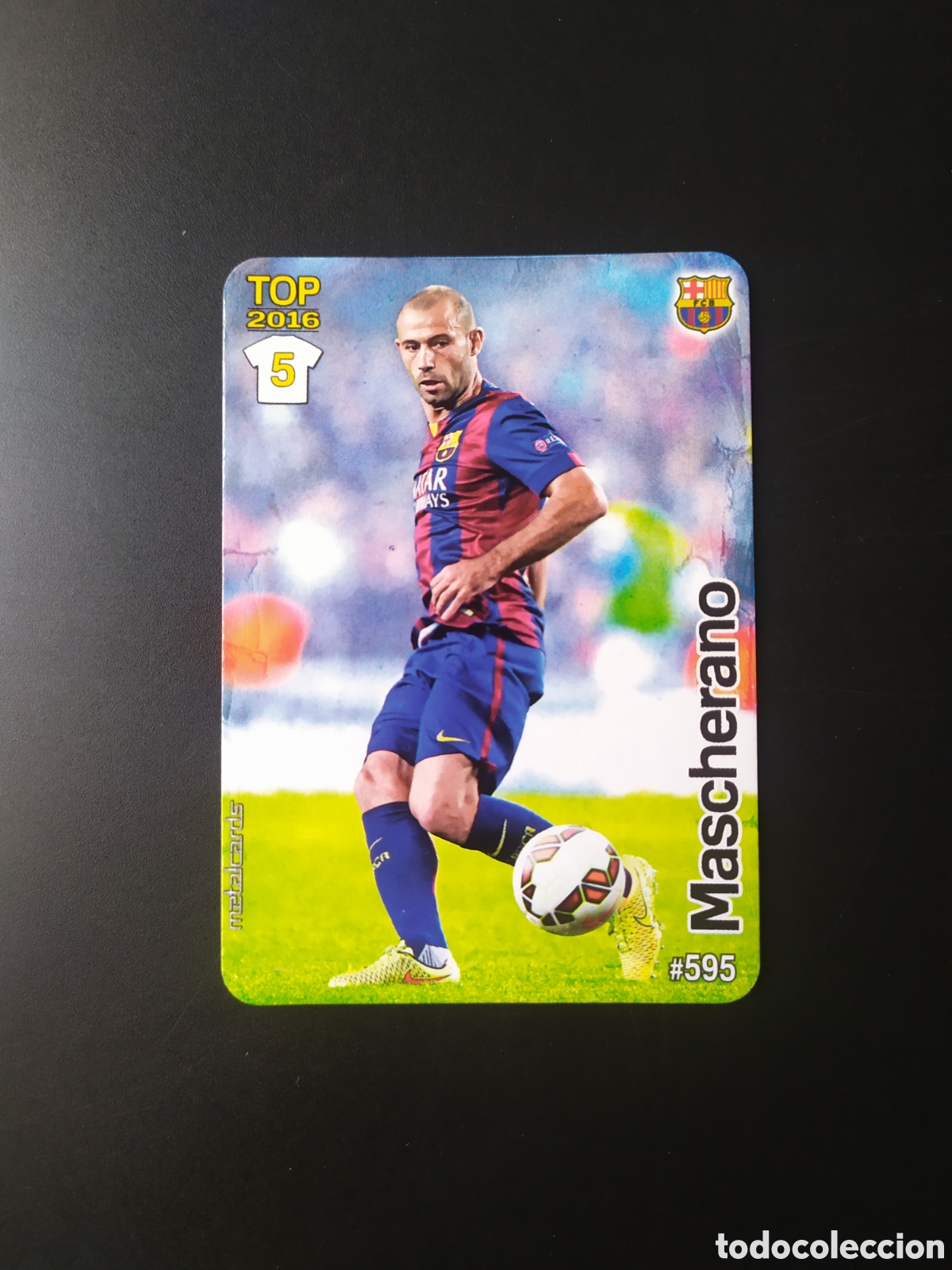 Figurine di Calcio: Mundicromo fichas Liga 2015 2016 15 16 Mascherano mate n&deg; 595 Barcelona