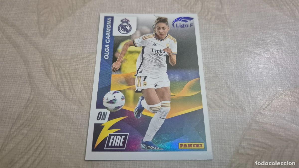 Figurine di Calcio: PANINI LIGA FEMENINA (LIGA F) 2023 2024 ON FIRE N&ordm; 349 OLGA CARMONA DEL REAL MADRID