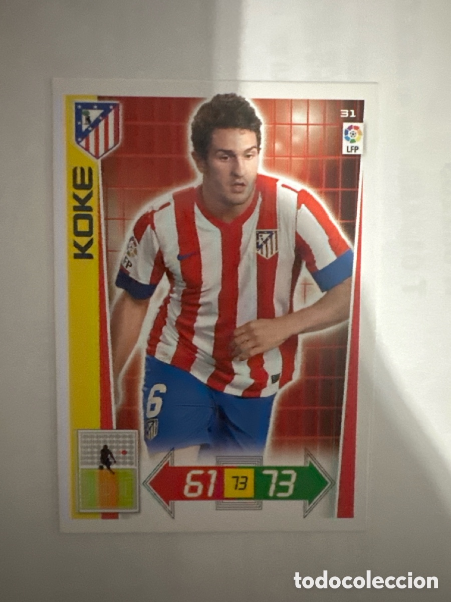 Cartes &agrave; collectionner de Football: KOKE 31 ATL&Eacute;TICO DE MADRID ADRENALYN LA LIGA 2012 2013 12 13