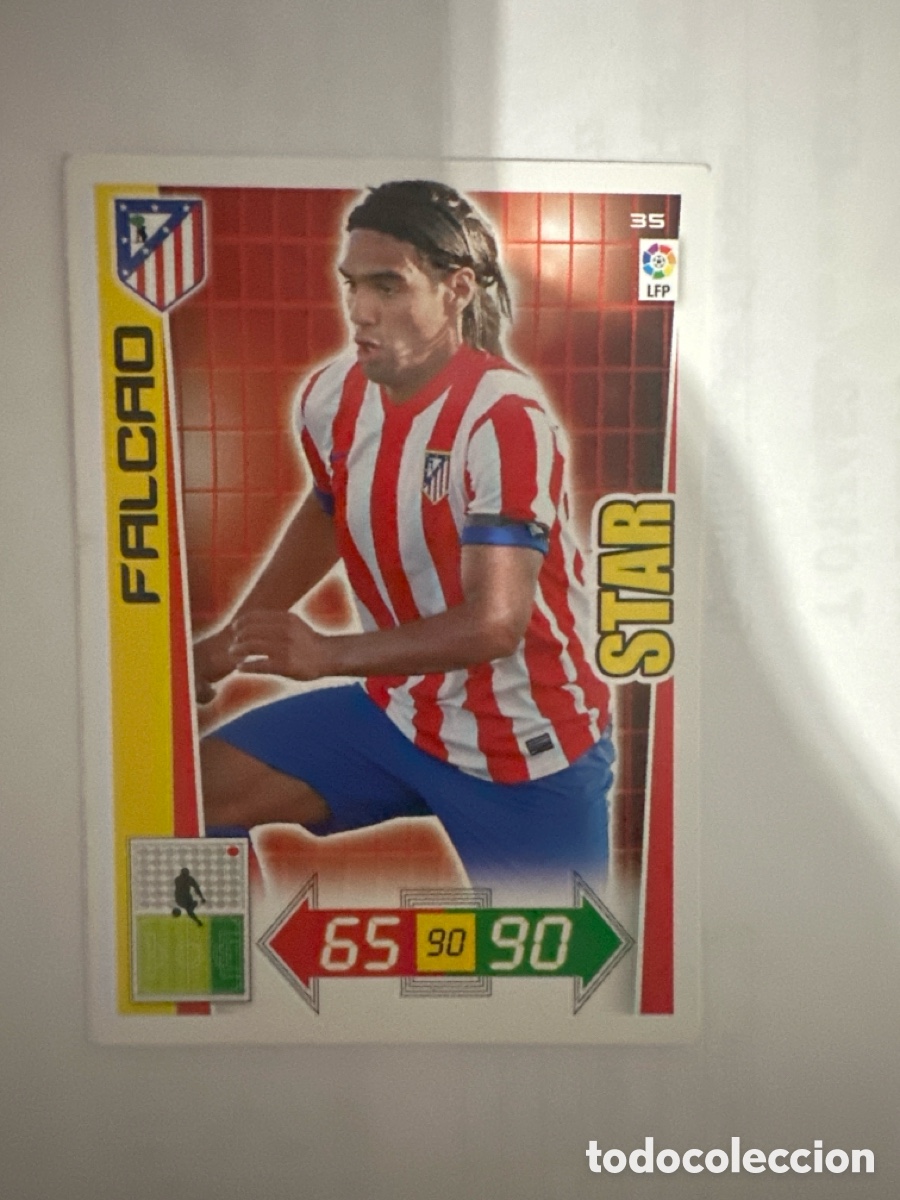 Football Stickers: FALCAO 35 ATL&Eacute;TICO DE MADRID ADRENALYN LA LIGA 2012 2013 12 13