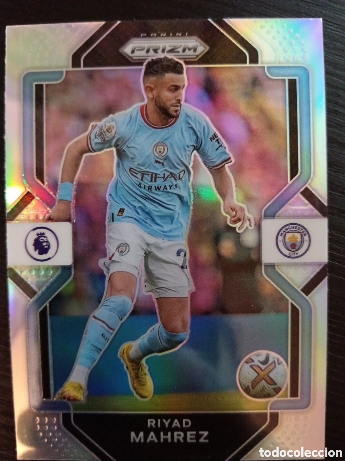 Cromos de f&uacute;tbol: Riyad Mahrez Manchester City Chronicles Prizm Premier 22-23 #224
