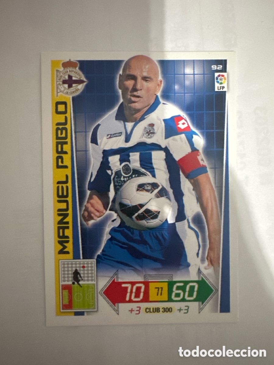Football Stickers: MANUEL PABLO 92 DEPORTIVO ADRENALYN LA LIGA 2012 2013 12 13